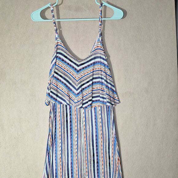 Ella Moss Bondi Maxi Dress Versatile Casual Chic Goddess Vibes Slimming Stripes - Picture 13 of 15
